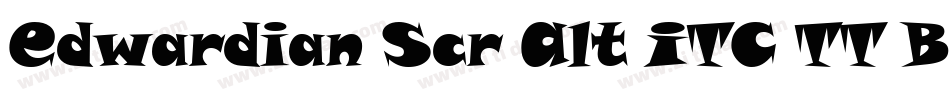 Edwardian Scr Alt ITC TT Bold字体转换